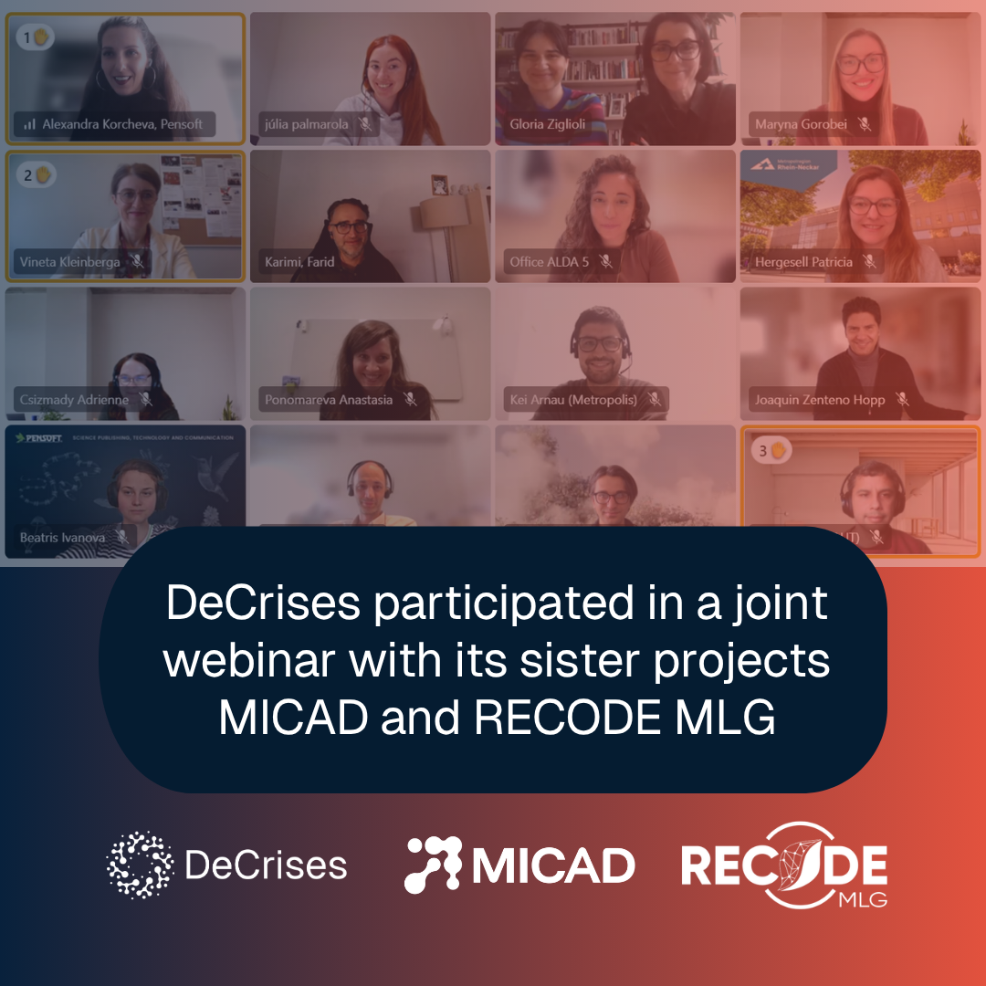 Featured image for article: DeCrises participated in a joint webinar with its sister projects MICAD and RECODE MLG