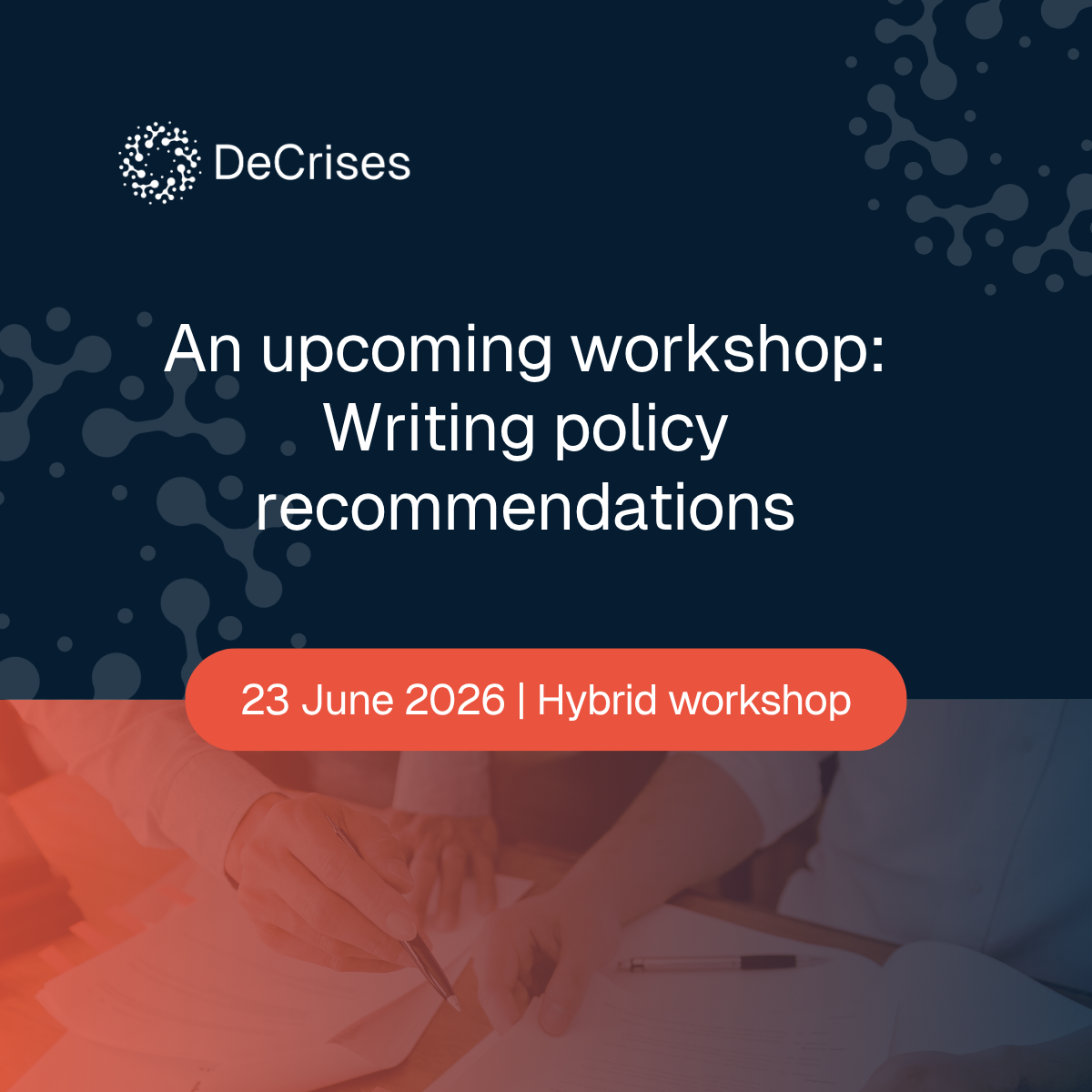 Featured image for article: An upcoming workshop on writing policy recommendations
