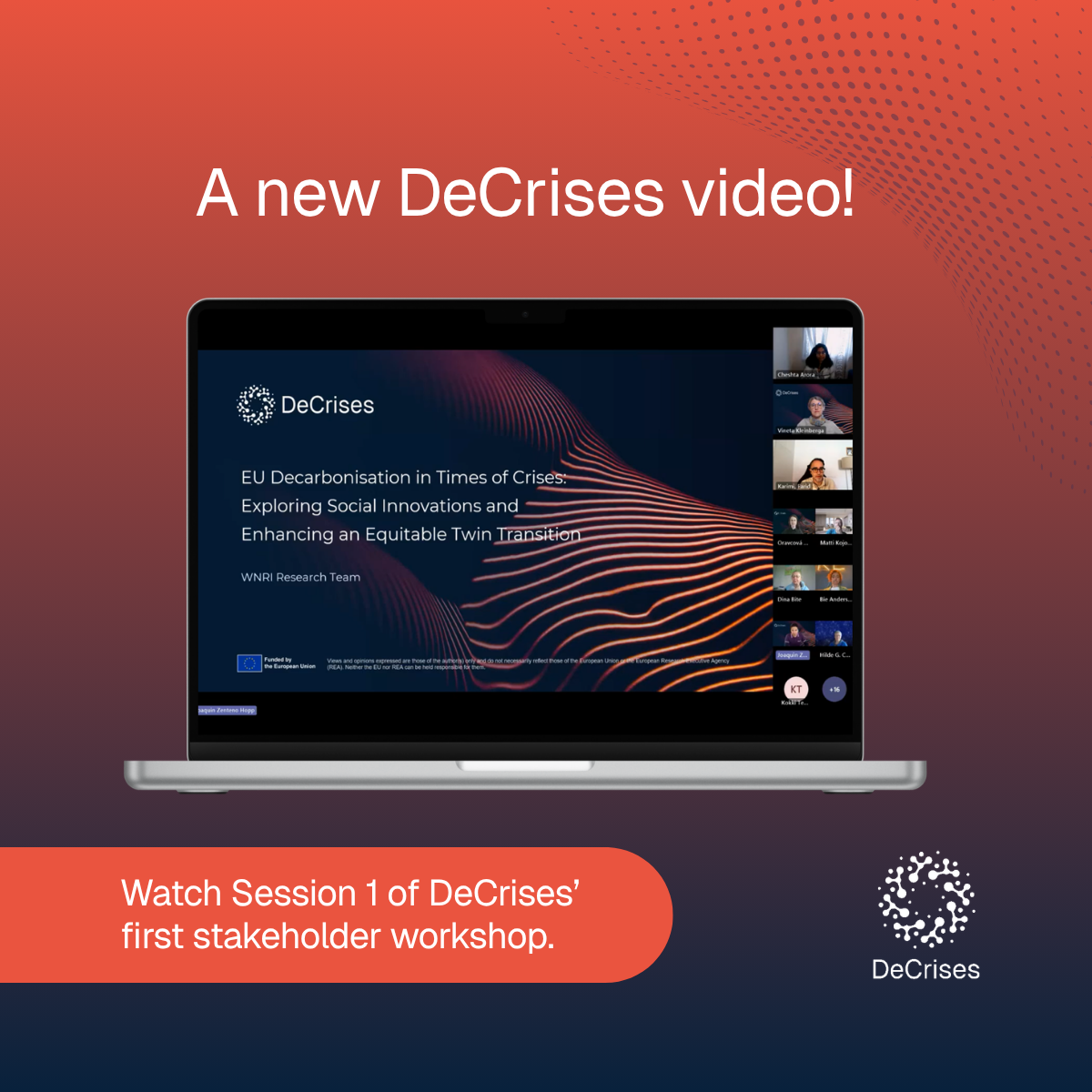 Featured image for article: A new project video: The first DeCrises stakeholder workshop